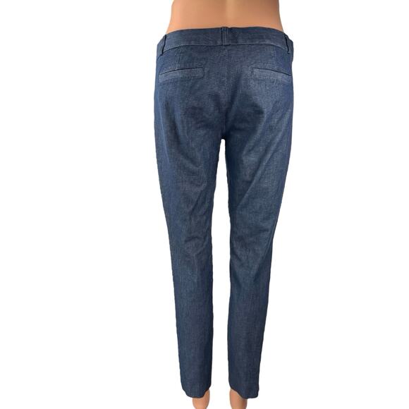 Banana Republic Sloan Women's Blue Mid Rise Straight Trousers Dress Pants Size 2 - Picture 3 of 5